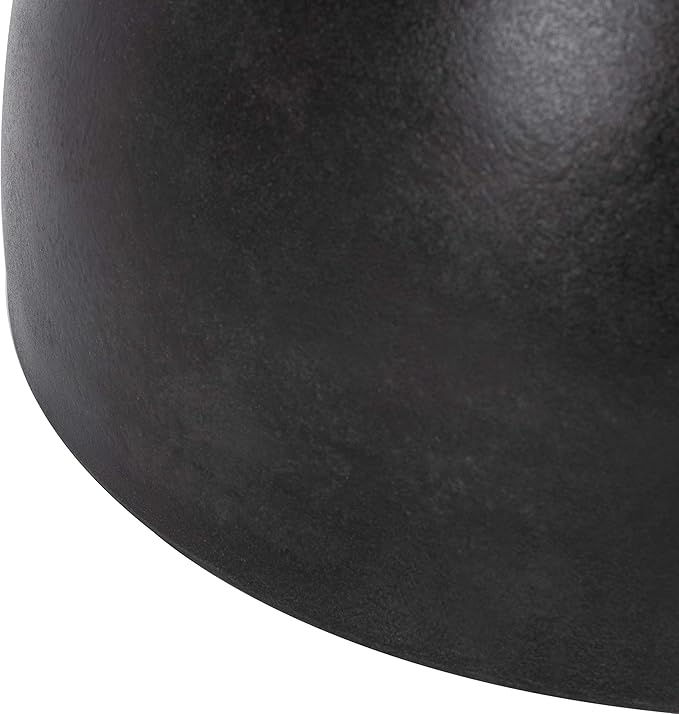 SAFAVIEH Outdoor Haruki Black Modern Concrete Round Accent Table