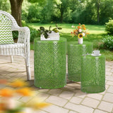 Outvita Outdoor Nesting Tables Set of 3, Heavy Duty Metal Frame Accent Modern End Table, Portable Side Table for Indoor - Photo 7