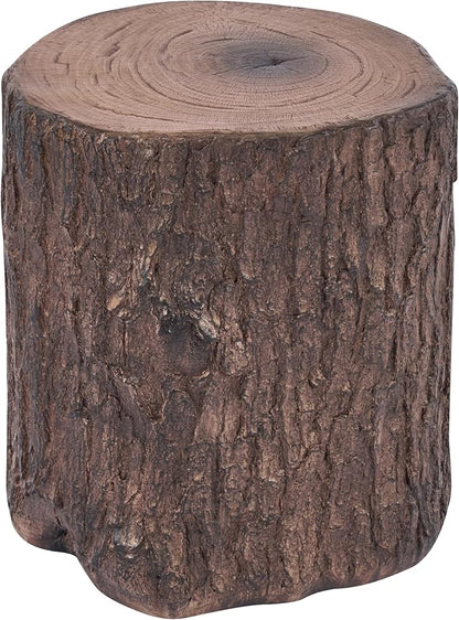 Christopher Knight Home Lomlyn Outdoor Tree Stump Side Table, Lightweight Concrete End Table, Accent Table with Natural Wood Form, Decorative Small Coffee Desk for Living Room Patio, Antique Grey
