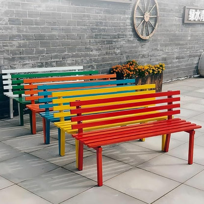 Metal Garden Bench, Park Deck Lawn Outdoor Benches Weatherproof, Porch Bench Seat with Backrest for Patio Yard Balcony Entryway, 100/120/150/180 Cm Outdoor Furniture(Green,150 cm/59 in)