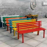 Metal Garden Bench, Park Deck Lawn Outdoor Benches Weatherproof - Photo 1