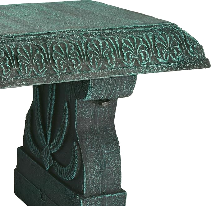Arcadia Garden Products Outdoor Fiberclay Garden Bench for Patio, Porch, Park, Lightweight and Durable Outside Furniture Decor, Green