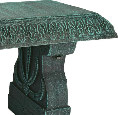 Arcadia Garden Products Outdoor Fiberclay Garden Bench for Patio, Porch, Park, Lightweight and Durable Outside Furniture Decor, Green
