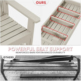 Costaelm Garden Bench, Farmhouse Park Front Porch for Entryway Bench Outdoor Seating Low Bench Patio Bench - Photo 5