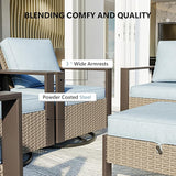 Patio Chairs Set of 2, Outdoor Swivel Rocker Patio Chairs, Metal Patio Furniture with Deep Seating - Photo 7