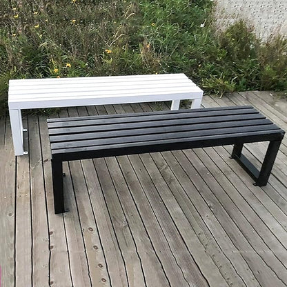 Cast Iron Metal Garden Bench Park Bench Outdoor Bench, Thick Board, Waterproof, Anti-Rust and Sun-Proof for Porch Chair Park Yard Patio Deck Lawn, Bearing 500KG (Color : White, Size : 100cm/39
