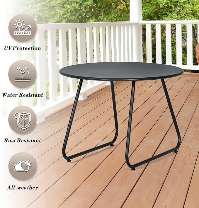 Athena Collection Outdoor Patio Side Table - Photo 7
