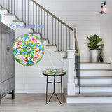 Mosaic Bird Outdoor Side Tea Table, Glass Plant Tables Indoor Decorative Metal Patio Table - Photo 5