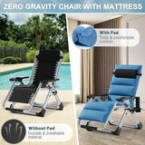 ABORON Zero Gravity Chair, Premium Outdoor Lawn Folding Lounge Chairs - Photo 5