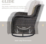 Belord Wicker Outdoor Furniture Patio Furniture Set - 6 Piece Patio Conversation Set with Swivel Rocker Chairs - Photo 6