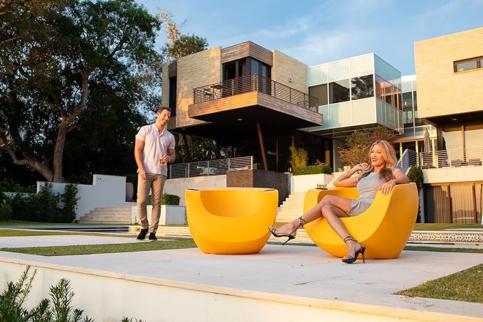 Tenjam Moon Chair in Pool Lounge Chairs for Sun Shelf Set of Two - Photo 6