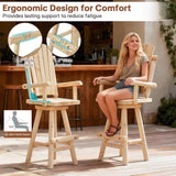 HOMEDIARY 3 Piece Outdoor Bar Set - Photo 7
