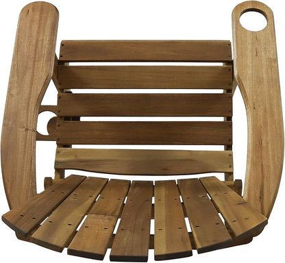 Christopher Knight Home Cynthia Outdoor Acacia Wood Folding Adirondack Chair, Natural