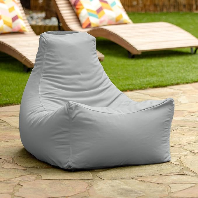 Jaxx Juniper Outdoor Bean Bag Patio Chair & Poolside Lounge, Granite