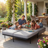 BULEXYARD 51.2" Double Chaise Lounge Outdoor, 2-Person PE Wicker Patio Daybed with Dual 5-Position Adjustable Backrest - Photo 3