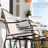 Outsunny Outdoor Glider Chairs with Coffee Table - Photo 8