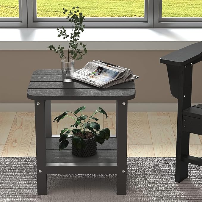 SERWALL Adirondack Table Set of 6, Outdoor Side Table- Gray - Photo 7