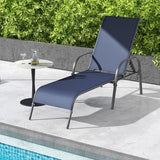 Giantex Patio Lounge Chair, Outdoor Chaise Lounge with 5 Adjustable Backrest, Sturdy Steel Frame, Sunbathing Recliner - Photo 2