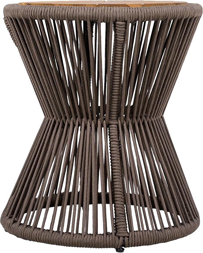 Merax 2 Pieces Round Outdoor Side Table Set - Photo 6