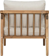 Merax 2 Piece Patio Outdoor Furniture Set, All-Weather Acacia Wood Armchairs w/Coushions, Club Chair for Porch, Lawn - Photo 4