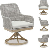 Signature Design by Ashley Seton Creek Cottage Nuvella Weather Resistant Fabric Outdoor Swivel Dining Chair with Cushion - Photo 7