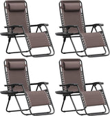 Homall Zero Gravity Chair Patio Folding Lawn Outdoor Lounge Gravity Camp Reclining Lounge Chair with Cup Holder Pillows - Photo 1
