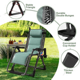 NAIZEA Padded Zero Gravity Chair, Cooling Fabric Folding Outdoor Lounge Chairs - Photo 5