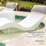 Aqua Outdoors - Outdoor Chaise Set - 2 Chaise Lounges, 2 Risers & Headrest Pillows - Photo 7