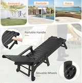 LUE BONA HDPS Chaise Lounge Chair Set of 2, Outdoor Pool Lounge Chairs with Adjustable Backrest - Photo 4
