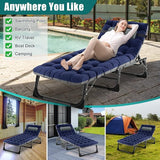 DoCred Heavy Duty Chaise Lounge Chair, Adjustable 5-Position Folding Chaise Lounge Chairs for Outside - Photo 7