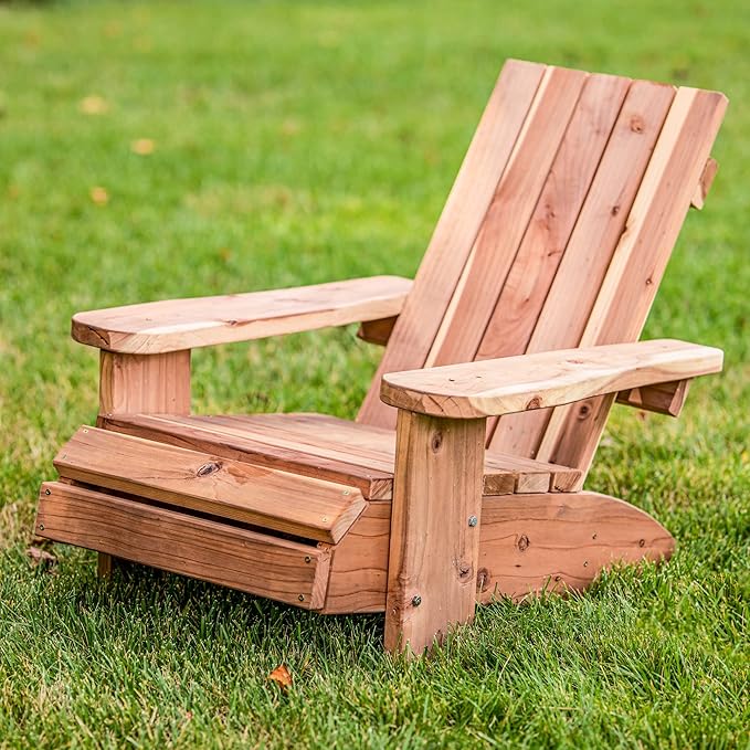 Jack and June Redwood Adirondack Chair Outdoor Leisure