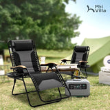 PHI VILLA XXL Oversized Padded Zero Gravity Chair, Foldable Patio Recliner - Photo 2