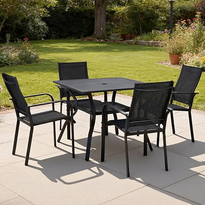Patio Chairs Set of 4, Outdoor Dining Chairs Set of 4 - Photo 2