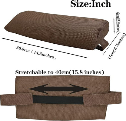 Ostlttyn Zero Gravity Chair Replacement Pillow Headrest with Elastic Band, Universal Soft Removable Padded Cushion Head Pillow for Zero Gravity Lounge Chair, Folding Patio Lawn Recliner Chair, Brown