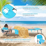 GYMAX Tanning Chair, Folding Lounger with Face/Arm Holes, Carry Handles & Side Pocket - Photo 6