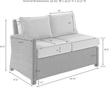 Crosley Furniture Bradenton Outdoor Sectional Left Side Loveseat, 2-Person Wicker Patio Couch for Deck - Photo 2
