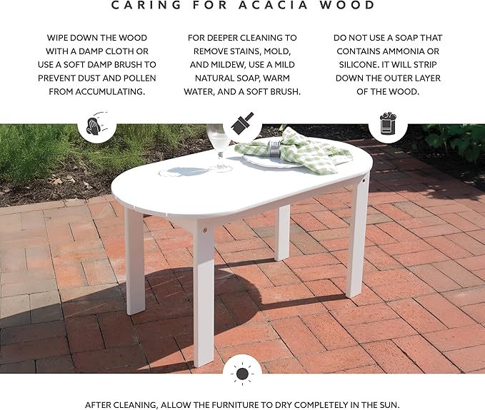 Linon Jayde Adirondack Coffee Table, White 18.11D x 35.24W x 18.11H in