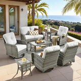HOOOWOOO Patio Furniture Set, 8 Pieces Outdoor Conversation Set - Photo 1