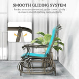 Outsunny Outdoor Glider Chair, Gliders for Outside Patio with Steel Frame and Mesh Fabric for Backyard, Garden - Photo 4