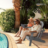VINGLI Plastic Adirondack Chairs, Folding with Cup Holder, Waterproof HDPE Material - Photo 8