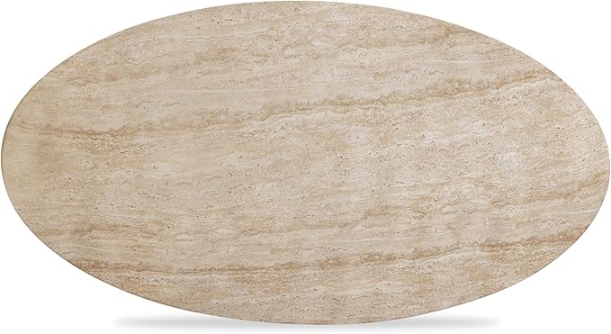 Tov Furniture Sonia Faux Travertine Indoor/Outdoor Concrete Coffee Table