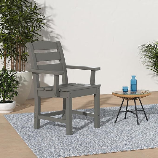 Polywood® Lakeside Dining Arm Chair in Slate Grey