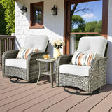 HOOOWOOO Patio Furniture Set, 3 Pieces Outdoor Conversation Set - Photo 1