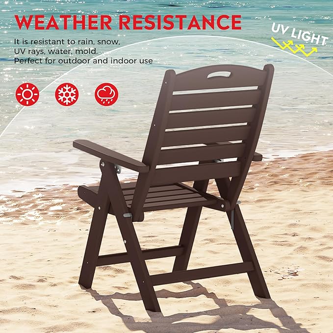 Costaelm Outdoor Adjustable Highback Folding Patio Dining Chair - Photo 8
