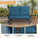 Incbruce Outdoor Swing Glider Rocking Chair Patio Bench for 2 Person - Photo 5