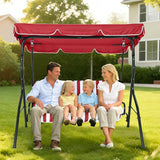 GarveeLife Outdoor Porch Swing Chair with Adjustable Canopy for Adults, 3-Seat Patio Glider Bench with Thick Cushions - Photo 2