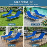 Kozyard 3-Pieces Patio Lounge Set, 2Foldable Adjustable Lounge Chairs and Side Table, Aluminum Frame - Photo 7