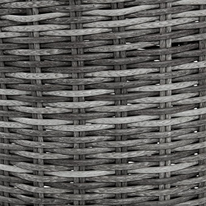 Elle Decor Vallauris Patio Outdoor Furniture Collection, Premium All Weather Wicker, Storage Sectional, Gray - Photo 8