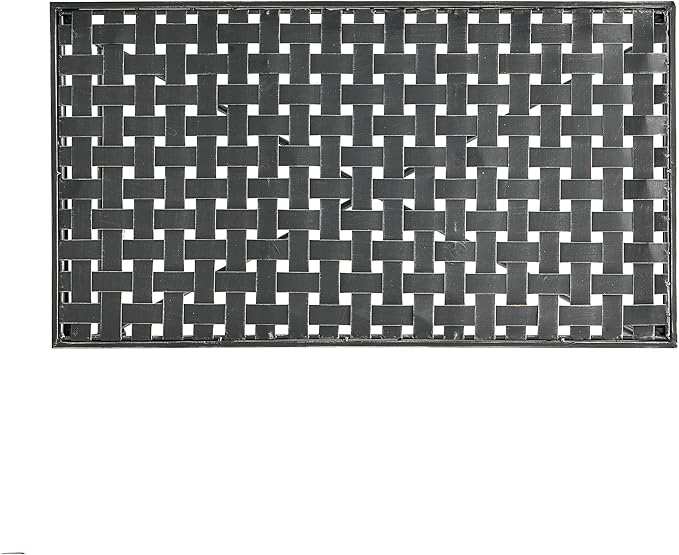 36" Iron Simple Outdoor Rectangular Coffee Table, Modern Courtyard Furniture, Iron Hollowed-Out Grid Surface, Suitable for Placement in The Living Room or Courtyard