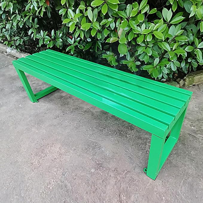 Patio Metal Bench, Garden Benches for Outdoors, Porch Furniture for Outside Park, Picnic, Yard, Front Porch Backyard Outside Decor(F,80cm/31in)